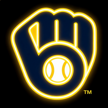 USA MLB Milwaukee Brewers led lighting up sign LEO NEON SIGN