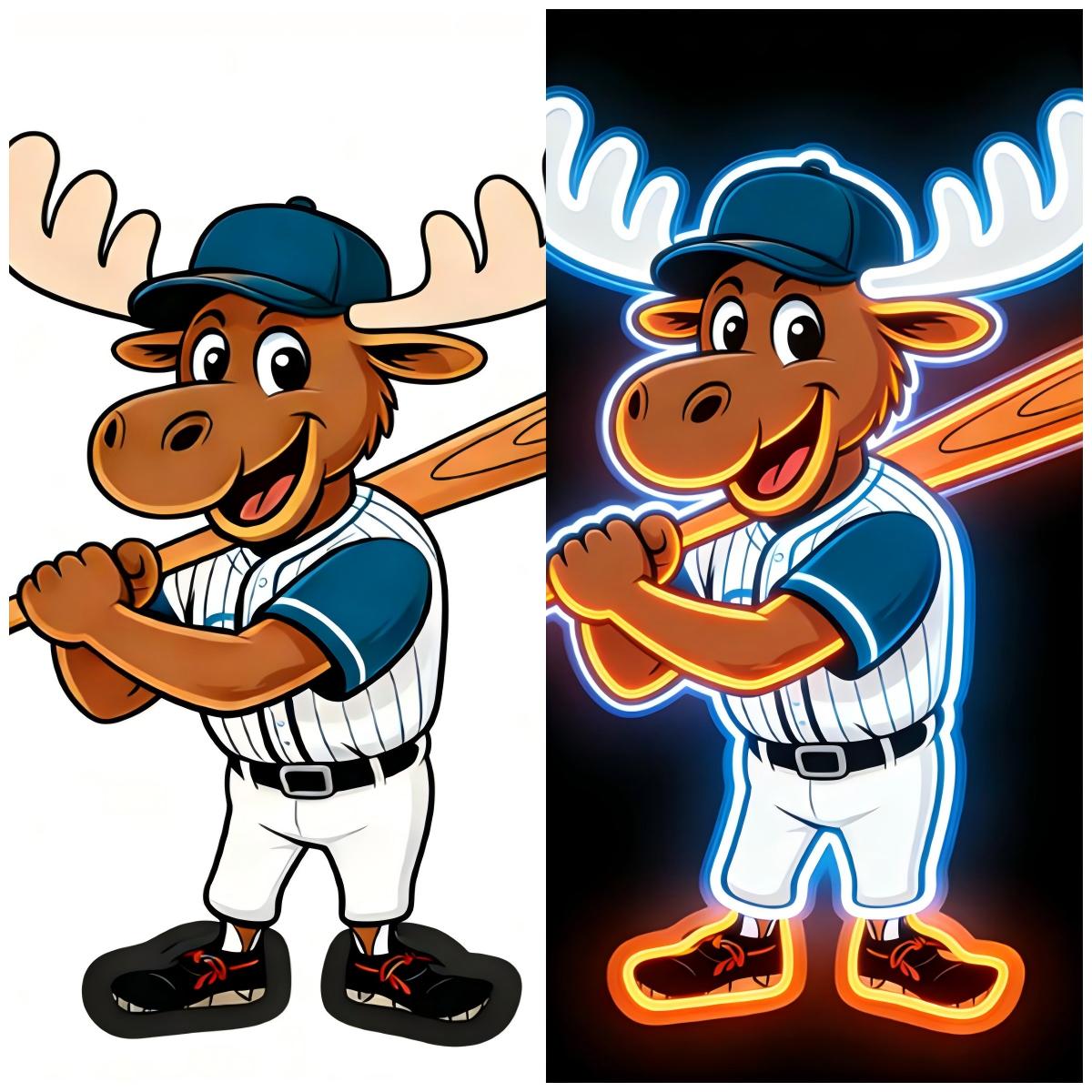 MLB Mascot Most popular USB led neon sign LEO NEON SIGN