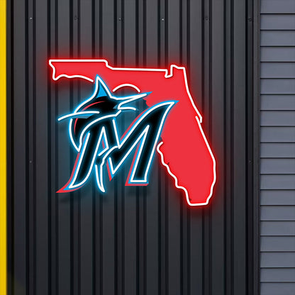 American team spirit Miami Super fans neon sign LEO NEON SIGN