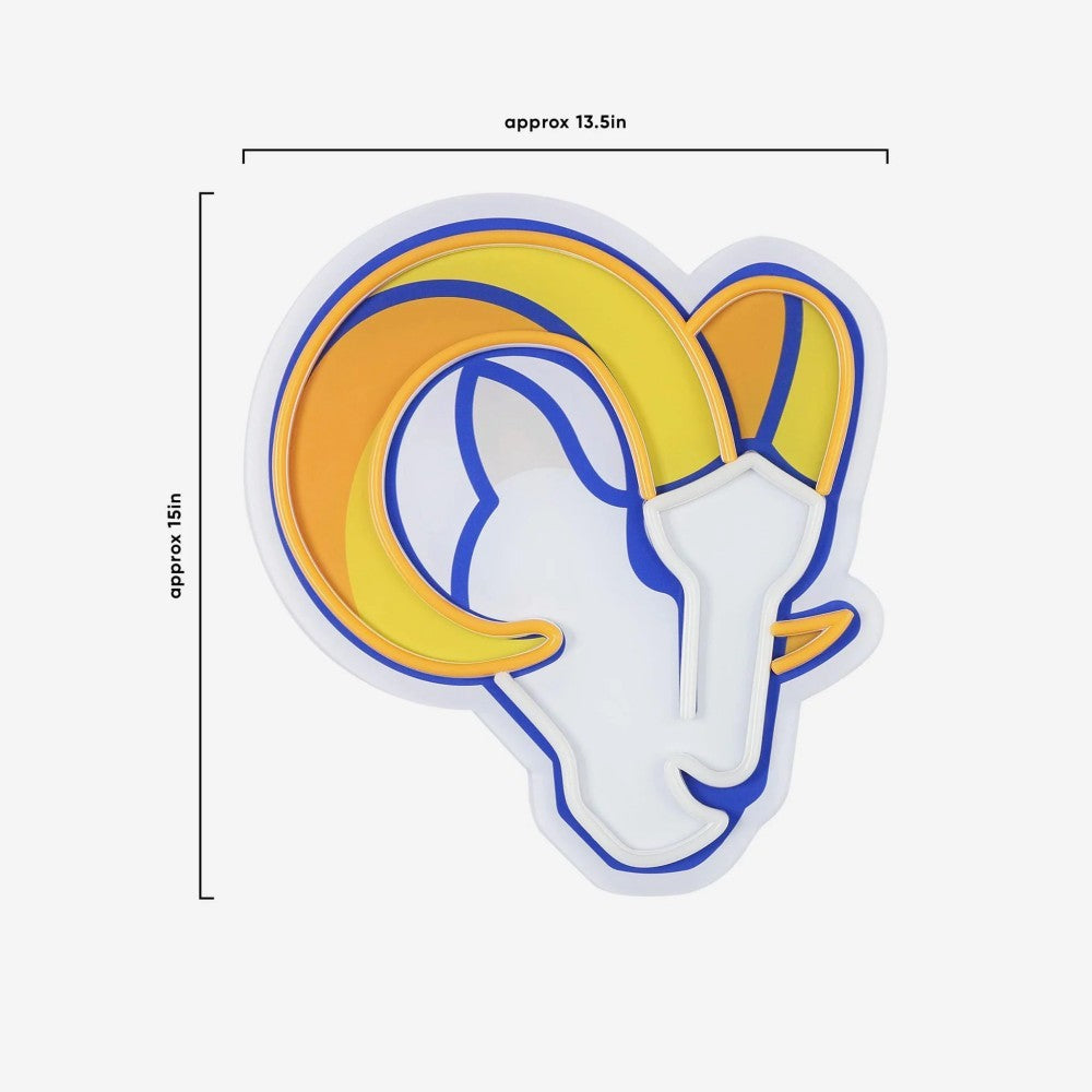 American football UV printed Los Angeles Rams LED Neon Light Up Team Logo Chain LEO NEON SIGN