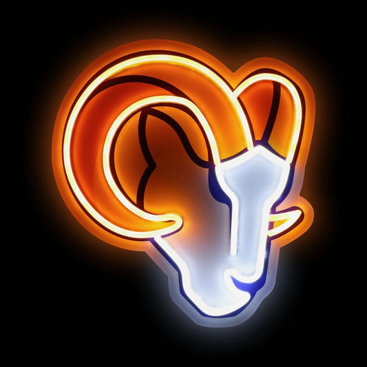 American football UV printed Los Angeles Rams LED Neon Light Up Team Logo Chain LEO NEON SIGN