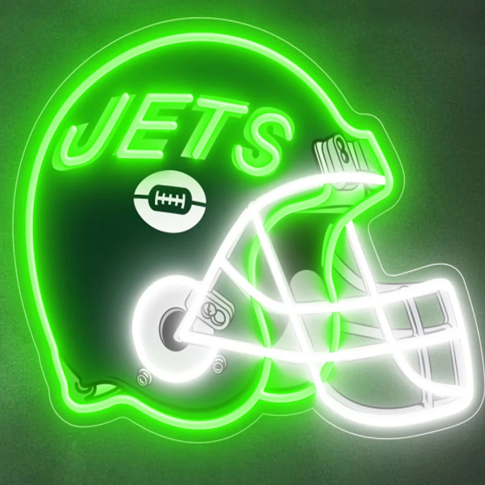 American football Super heroes symbols Led helmet UV printed neon sign with chains including shipping LEO NEON SIGN