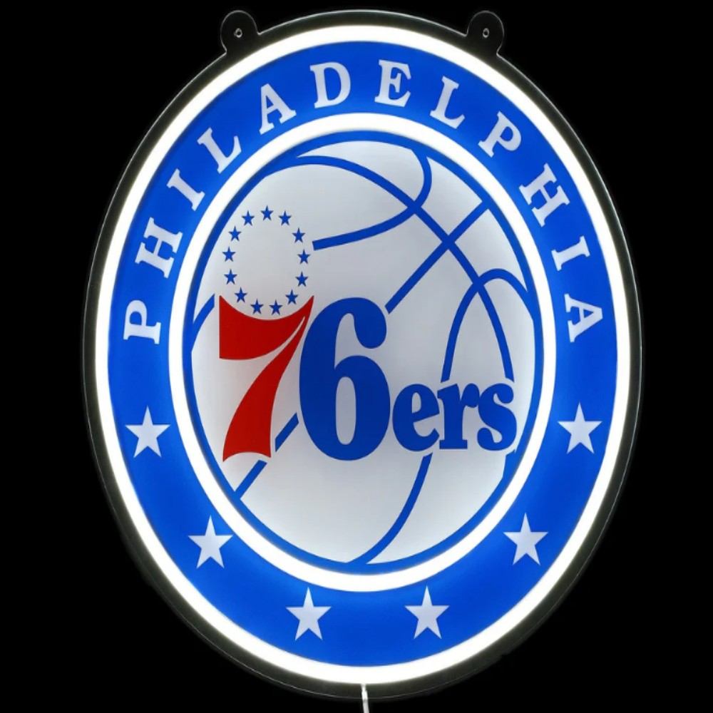 Philadelphia Fans Exclusive American Big Four Leagues big logo lighting up sign including chains LEO NEON SIGN