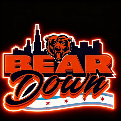 Make it into chain led New types Chicago Bear lighting up sign LEO NEON SIGN
