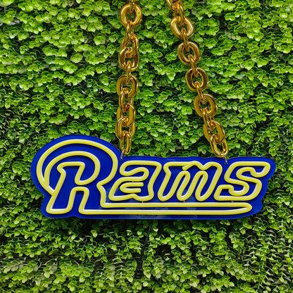 American football Los Angeles Rams led neon sign chain football team big logo chains for your spirit LEO NEON SIGN