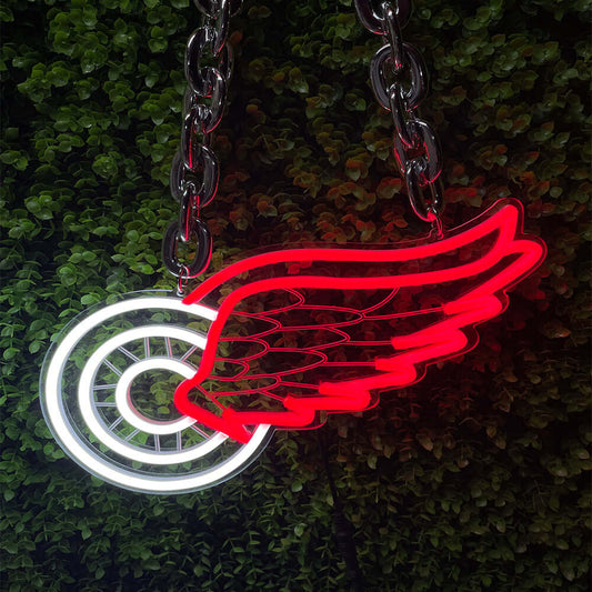 "Detroit Red wings neon sign for fans"
