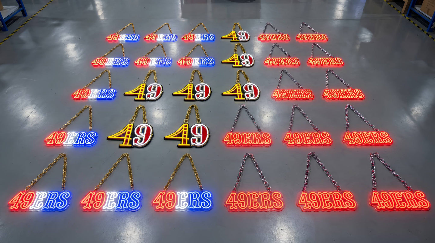 San Francisco 49ers Gold Chain LED Neon Sign Wholesale Bulk Price Sports Bar Wall Decor Business Fan Shop Supply LEO NEON SIGN