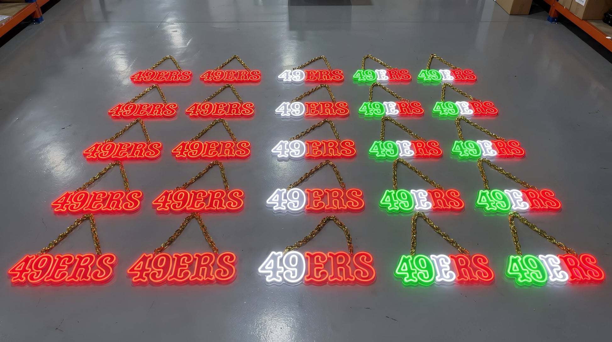 San Francisco 49ers Gold Chain LED Neon Sign Wholesale Bulk Price Sports Bar Wall Decor Business Fan Shop Supply LEO NEON SIGN