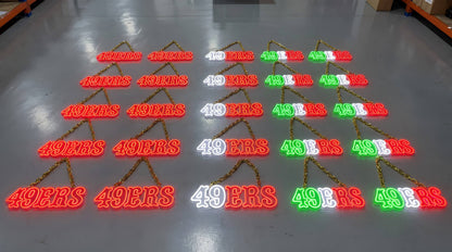 San Francisco 49ers Gold Chain LED Neon Sign Wholesale Bulk Price Sports Bar Wall Decor Business Fan Shop Supply LEO NEON SIGN