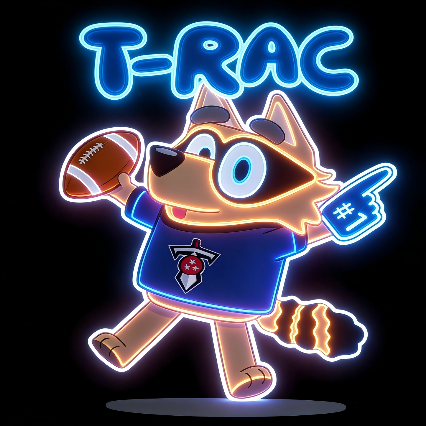 NFL Mascot Most popular USB led neon sign LEO NEON SIGN