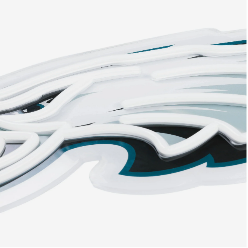 American football UV printed Philadelphia Eagles Neon Light Up Big Logo Chain LEO NEON SIGN