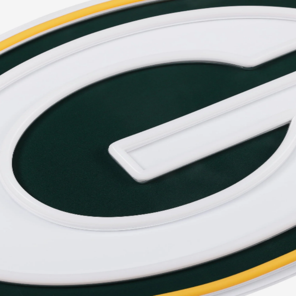 American football UV printed Green Bay Packers Neon Light Up Big Logo Chain LEO NEON SIGN