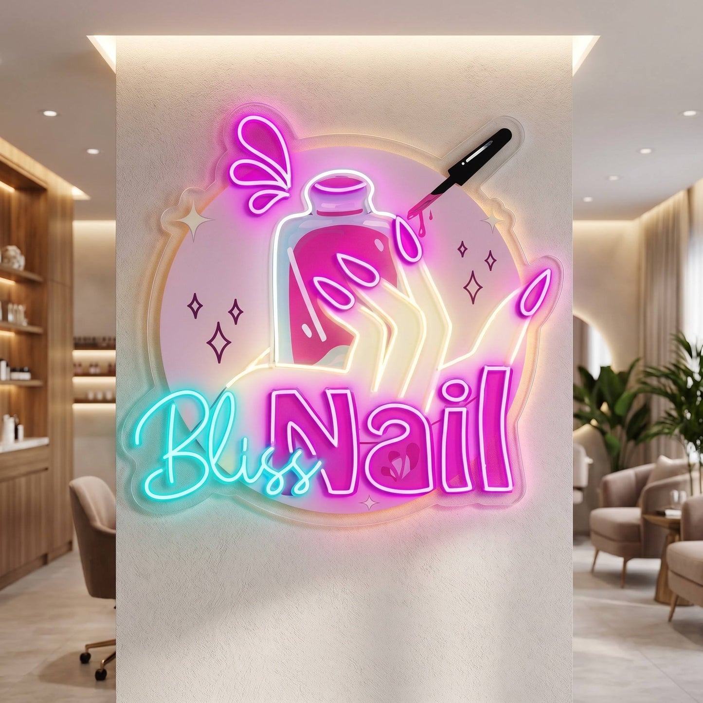 Custom UV Printed LED Neon Sign - Personalized High-Definition 3D Logo & Graphic Signage for Business and Home Decor LEO NEON SIGN