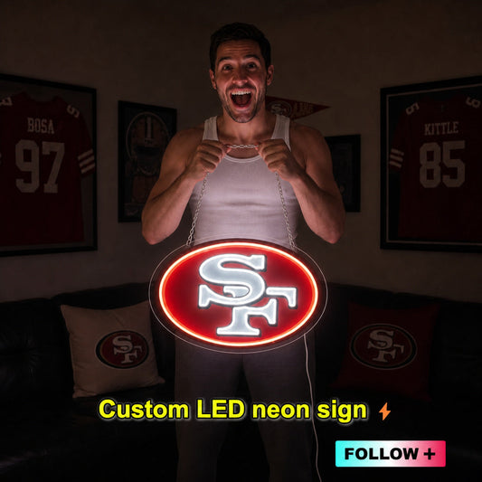 American football led neon chain sign LEO NEON SIGN