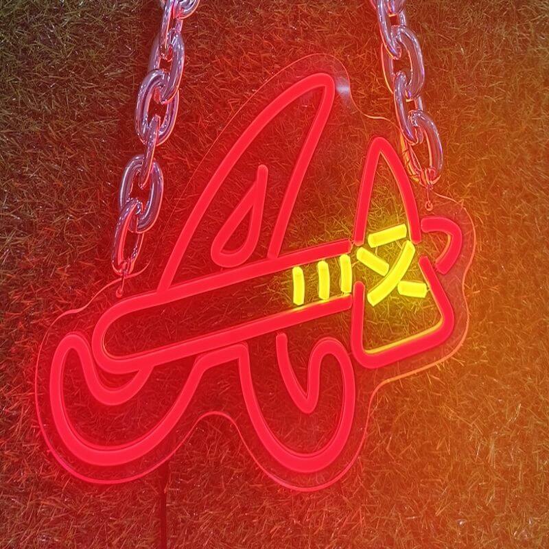 "Neon sign for fans"