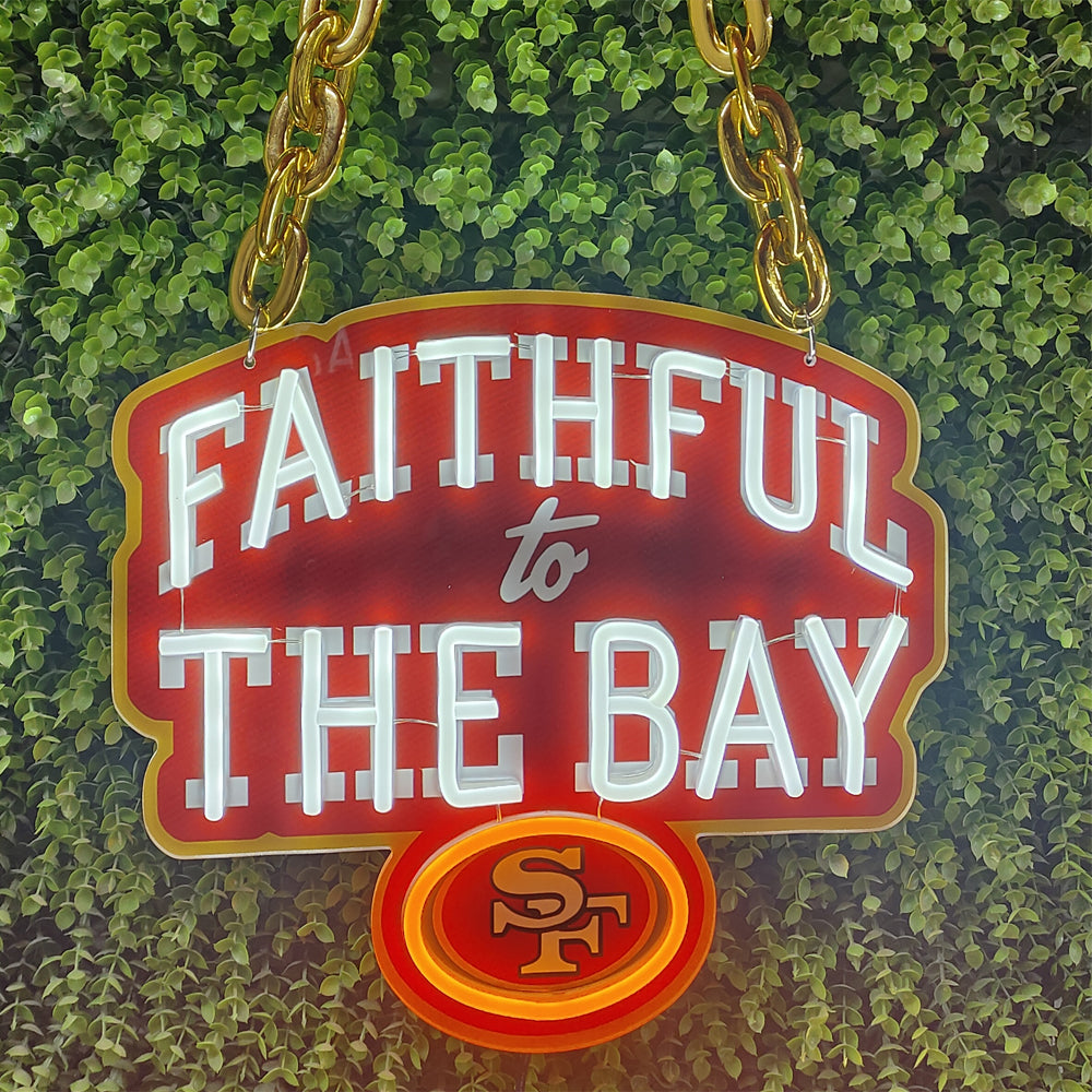 Do it for the bay faithful to the bay NFL San francisco 49ers lighting up sign LEO NEON SIGN
