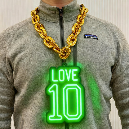 NFL Player 3D lighting up Logo Chain Fan Necklace LEO NEON SIGN
