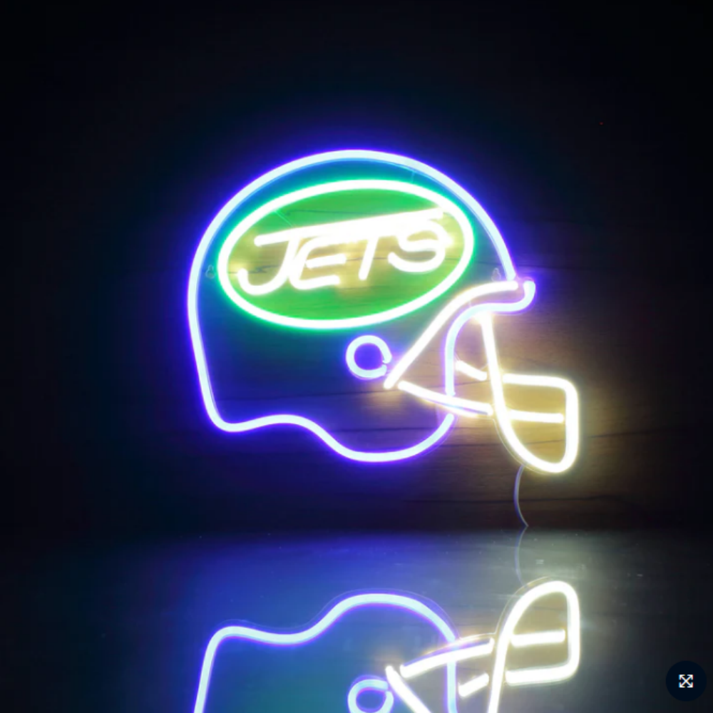 American football helmet neon sign Super fans symbol Led logo light with chain necklace LEO NEON SIGN