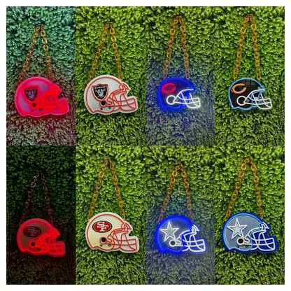 New types helmet NFL American football led neon chains sign for your super hero team