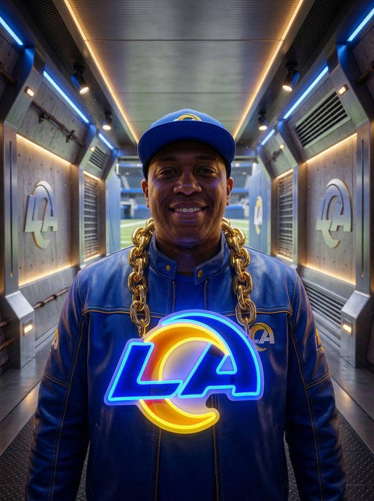 Los Angeles Rams NFL Neon Sign 3D UV Printed Sports Chain LED Wall Decor for Game Day Fan Cave Sports Bar Decor LEO NEON SIGN