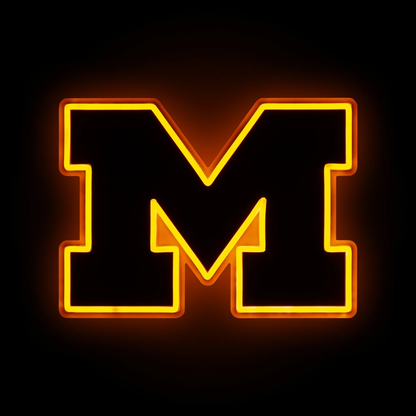 College team Michigan Wolverines LED Neon Light Up Team sign symbol LEO NEON SIGN