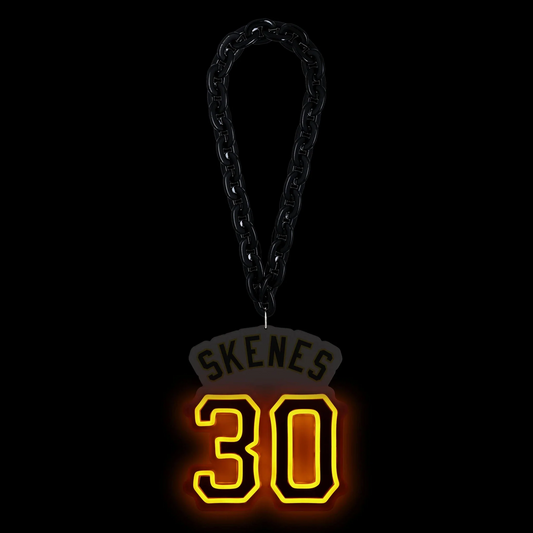 American baseball UV printed Paul Skenes Pittsburgh Pirates Neon Light Up Big Logo Player Chain
