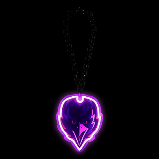 American football UV printed Baltimore Ravens Neon Light Up Big Logo Chain LEO NEON SIGN