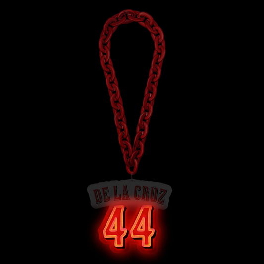 American baseball UV printed Elly De La Cruz Cincinnati Reds Neon Light Up Big Logo Player Chain