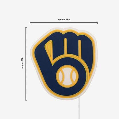 American baseball Milwaukee Brewers LED Neon Light Up Team Logo Sign for your team LEO NEON SIGN