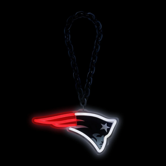 American football UV printed New England Patriots Neon Light Up Big Logo Chain LEO NEON SIGN