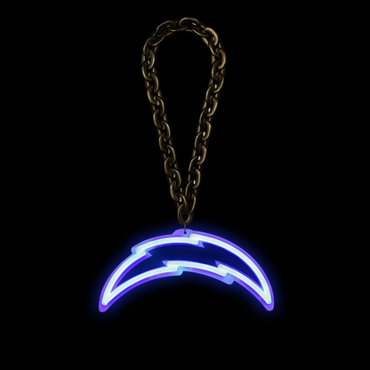 American football UV printed Los Angeles Chargers Neon Light Up Big Logo Chain LEO NEON SIGN