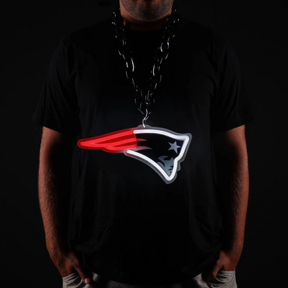 American football UV printed New England Patriots Neon Light Up Big Logo Chain LEO NEON SIGN