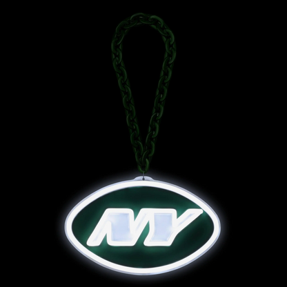 American football UV printed New York Jets Neon Light Up Big Logo Chain LEO NEON SIGN