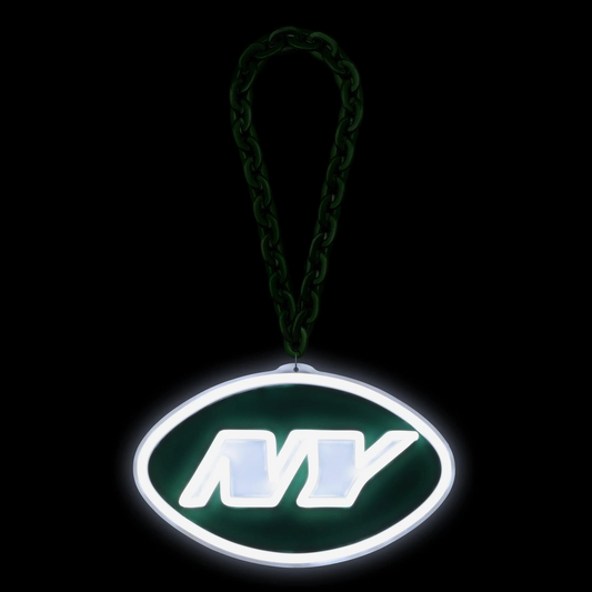 American football UV printed New York Jets Neon Light Up Big Logo Chain LEO NEON SIGN