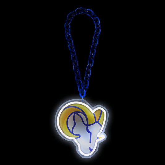 American football UV printed Los Angeles Rams Neon Light Up Big Logo Chain LEO NEON SIGN