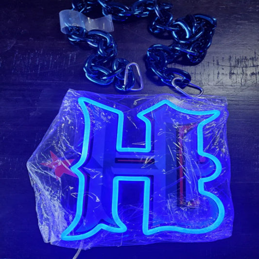 American football Houston Texans Neon Light Up Big Logo Chain for your team spirit LEO NEON SIGN