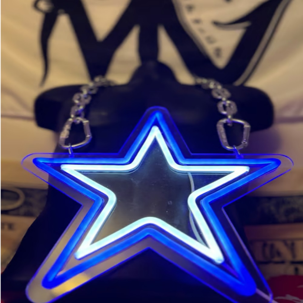 American football Dallas cowboys led neon sign chain football team big logo chains for your spirit LEO NEON SIGN