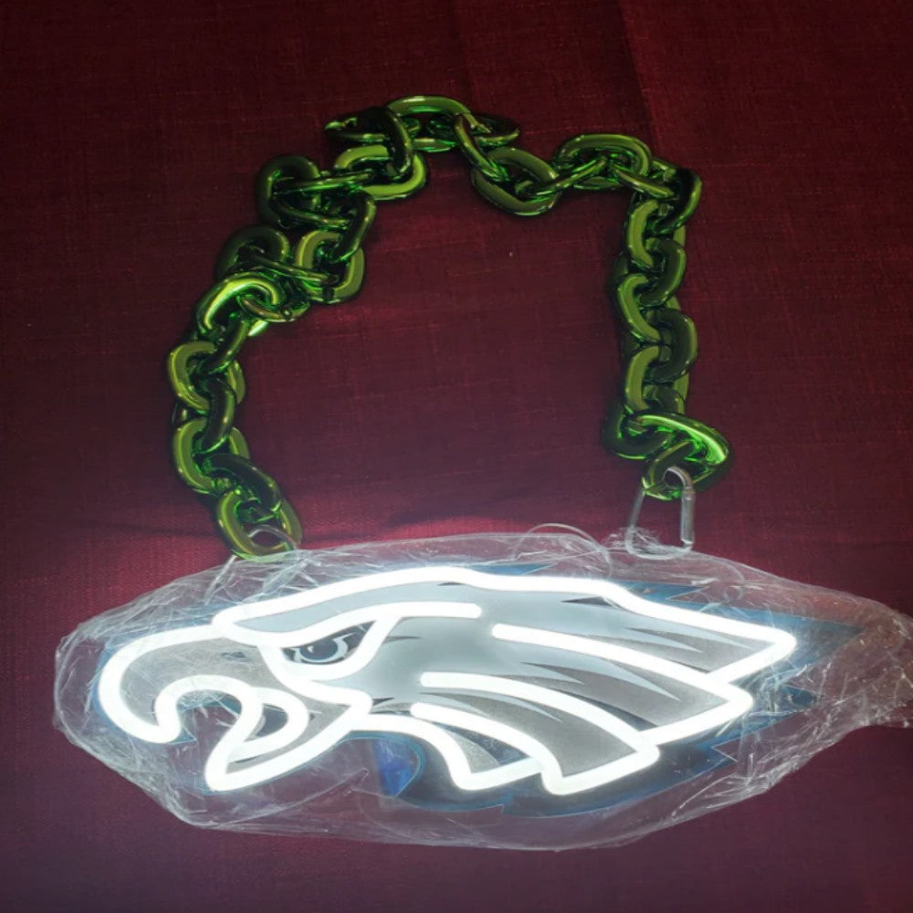 American football Philadelphia eagles led neon sign chain football team big logo chains for your spirit LEO NEON SIGN