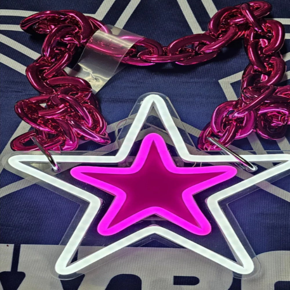 American football Dallas cowboys led neon sign chain football team big logo chains for your spirit LEO NEON SIGN