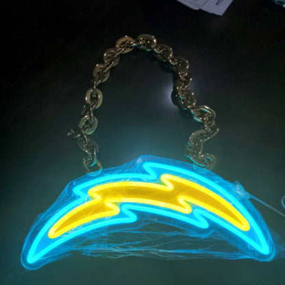 American football New type fans chains led big logo necklace lighting up sign for your team