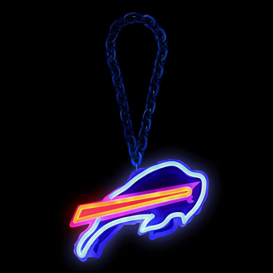 American football UV printed Buffalo Bills Neon Light Up Big Logo Chain
