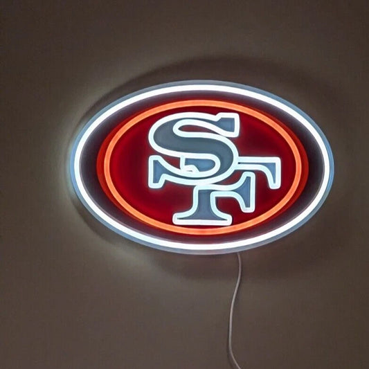 New types San Francisco 49ers lighting up sign big logo chain necklace