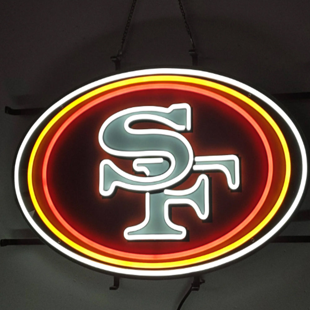 New types San Francisco 49ers lighting up sign big logo chain necklace