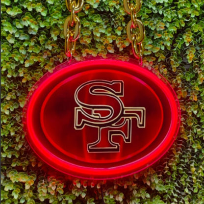 New Design NFL American football logo chains lighting up sign LEO NEON SIGN