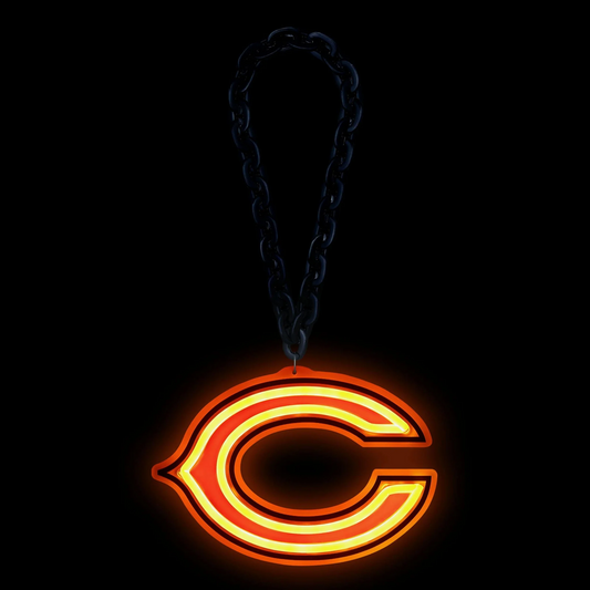 American football UV printed Chicago Bears Neon Light Up Big Logo Chain