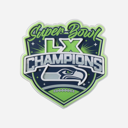 Seattle Seahawks Super Bowl LX Champions Neon Light Up Team Logo Sign LEO NEON SIGN