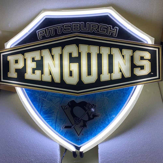 Pittsburgh Fans Exclusive American Big Four Leagues big logo lighting up sign including chains