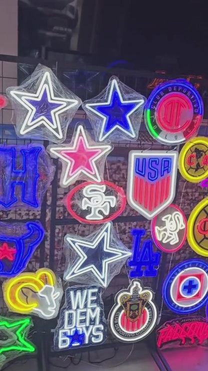 New Design NFL American football logo chains lighting up sign