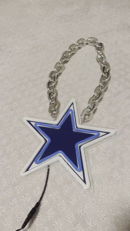 American football Dallas cowboys led neon sign chain football team big logo chains for your spirit