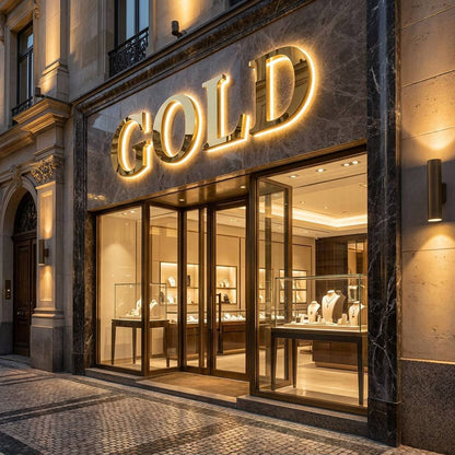 Custom Mirror Finish LED Channel Letter Sign - Elegant Salon & Spa Branding LEO NEON SIGN